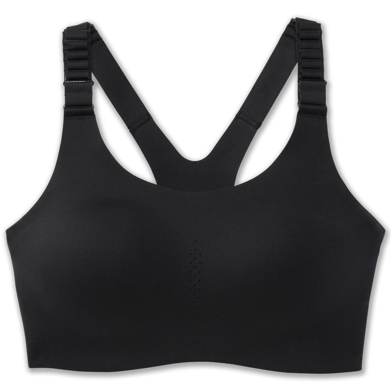 Brooks Womens Dare Racerback 2.0 Sports Running Bra - Black (154093-YLT)